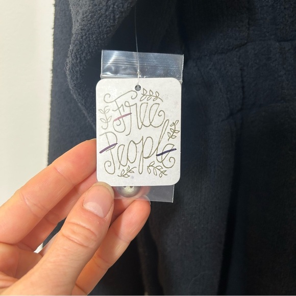 π FREE PEOPLE BEACH | NWT Black Terry Jumpsuit w/ Elastic Waist & Size Small - Picture 7 of 12